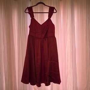 torrid Red RetroChic Midi Dress with Ruffled Straps